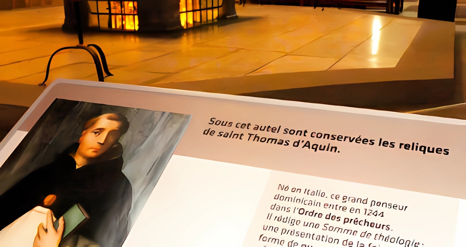 Libelé de la tombe de saint Thomas d'Aquin