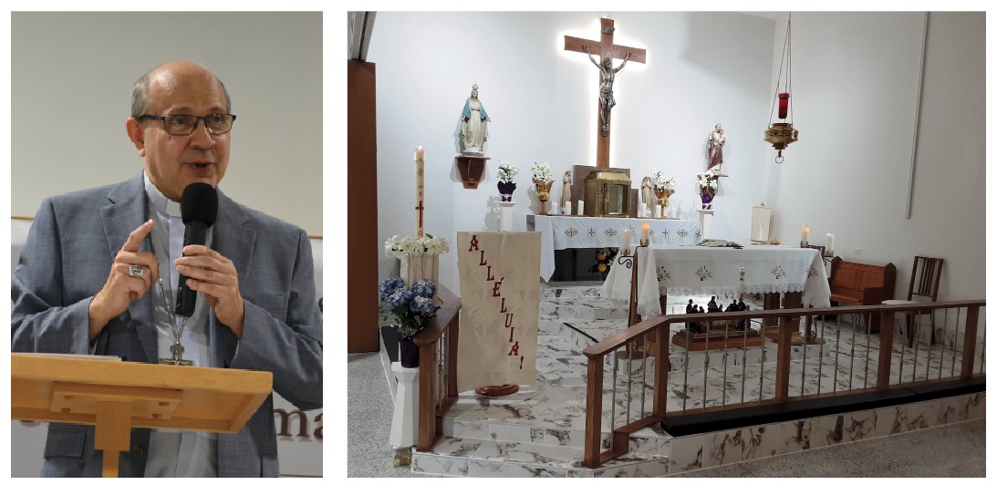 Bénédiction de la chapelle de la Maison de l’Immaculée par Mgr Rodembourg